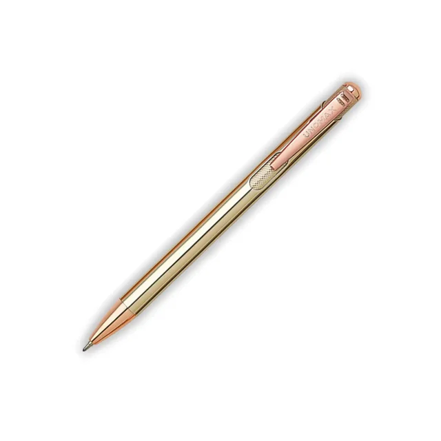 Unomax Lumina Metal Ball Point Pen - 1 Piece, Blue, Rose Gold