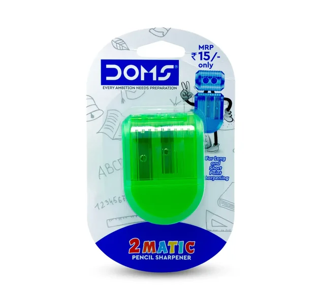 Doms 2 Matic Pencil Sharpener - 1 Piece