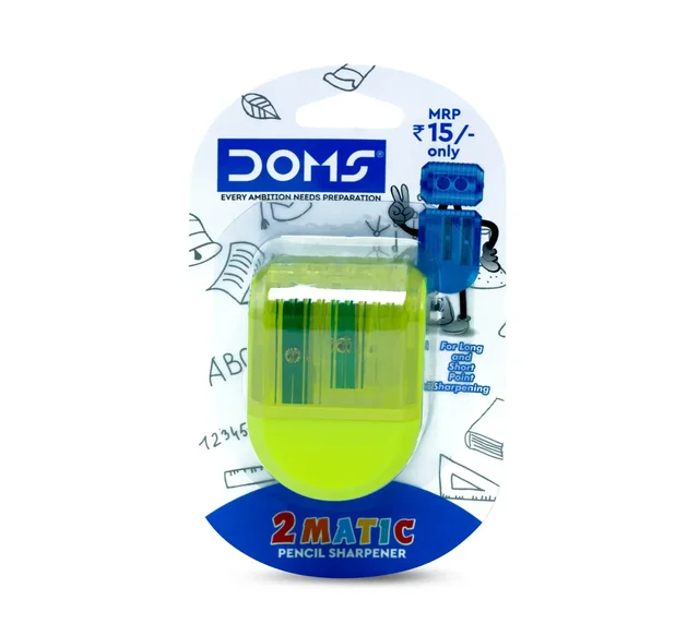 Doms 2 Matic Pencil Sharpener - 1 Piece