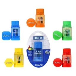 Doms ErasNer 2 in 1 Buddy Eraser & Sharpener - 10 Pieces