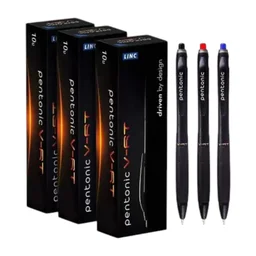 Pentonic B RT Ball Pen - 10 Pieces, Red