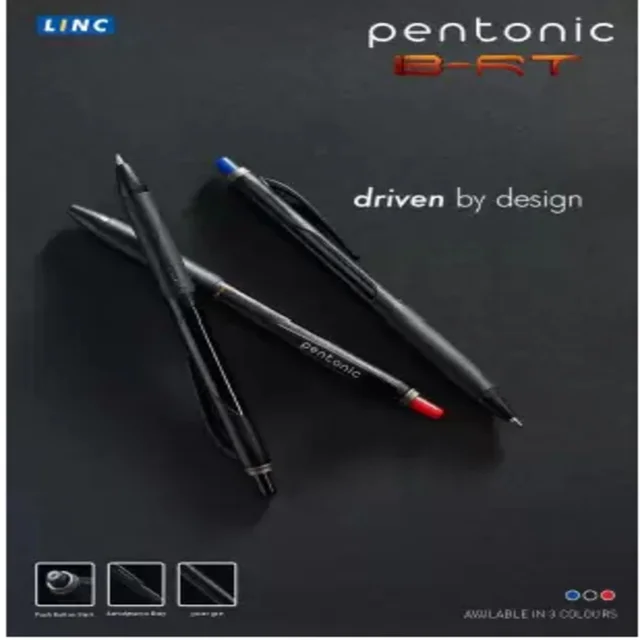 Pentonic B RT Ball Pen - 10 Pieces, Red