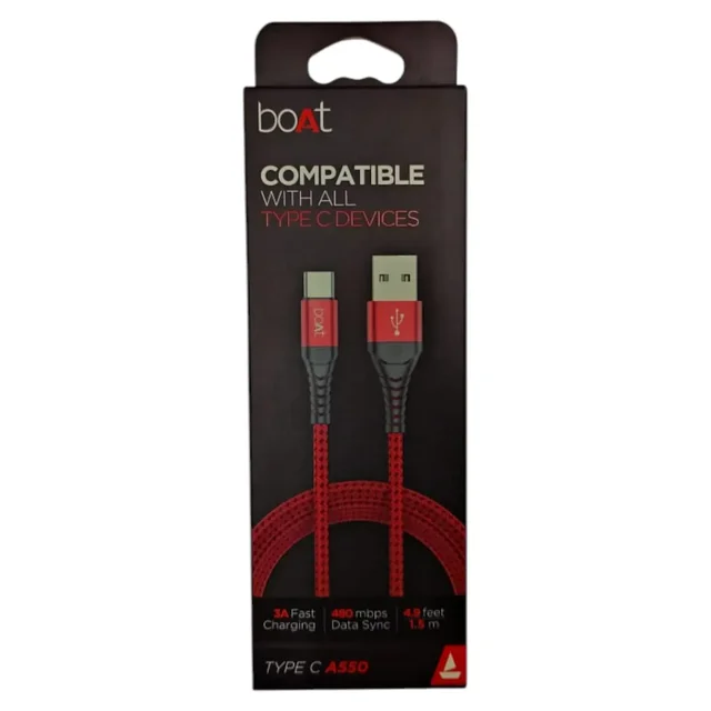 Boat Compatible with all Type C Devices A550 - 1 Piece, Red