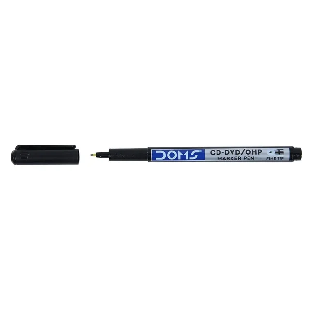 Doms CD-DVD/OHP Marker Pen - 10 Pieces, Black