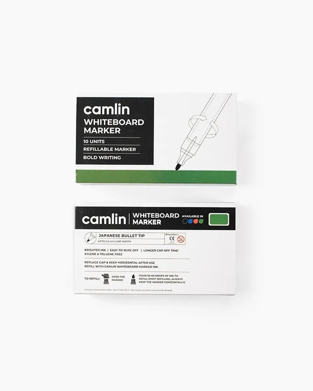 Camlin Whiteboard Marker Green Pack of 10 Piece - Green