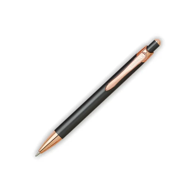 Unomax Excella Metal Ball Point Pen - 1 Piece, Blue, Steel Grey