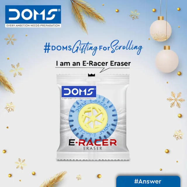 Doms Mini E-Racer Wheel Shape Eraser - 10 Pieces