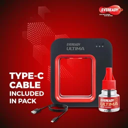Eveready Ultima Portable Anti-Mosquito Liquid Repellent Machine + Refill upto 3 Hrs. Batter Backup Rechargeable Liquid Vaporiser,