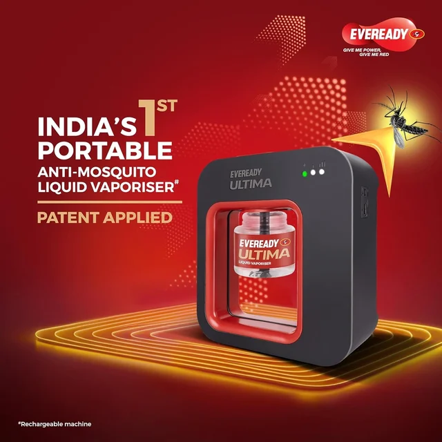 Eveready Ultima Portable Anti-Mosquito Liquid Repellent Machine + Refill upto 3 Hrs. Batter Backup Rechargeable Liquid Vaporiser,