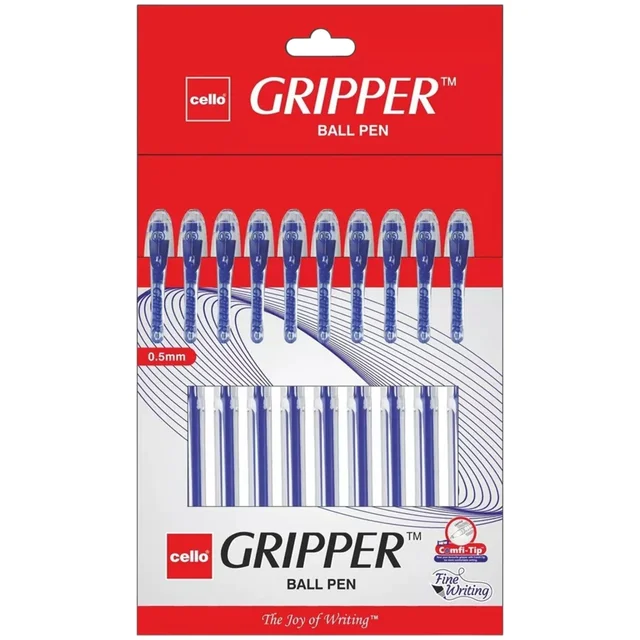 Cello Ball Pen Gripper - 10 Pieces, Red