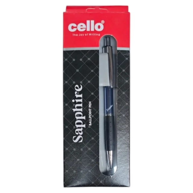 Cello Sapphire Ball Pen - 10 Pieces, Blue, Multicolour