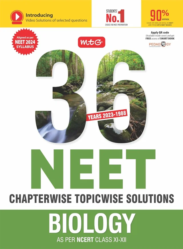 MTG 36 Year NEET Chapterwise Topicwise Solutions Biology for NEET Exam 2024