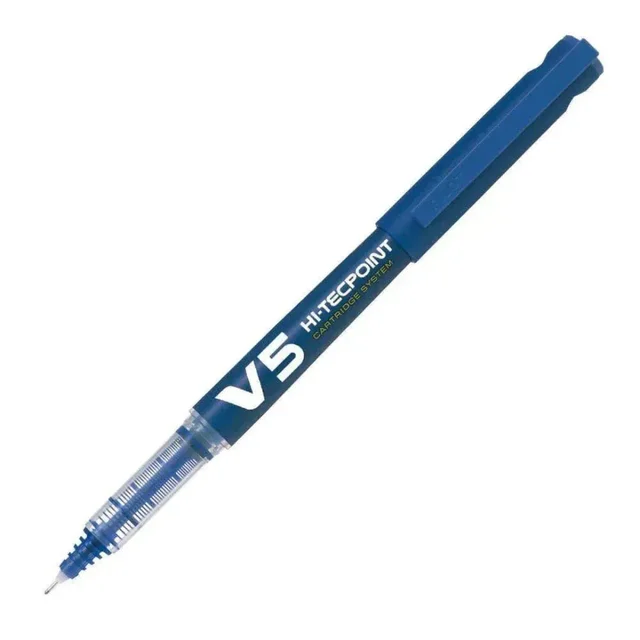 Pilot V5 Hi Tecpoint Cartridge System Roller Ball Pen - 1 Piece, Blue
