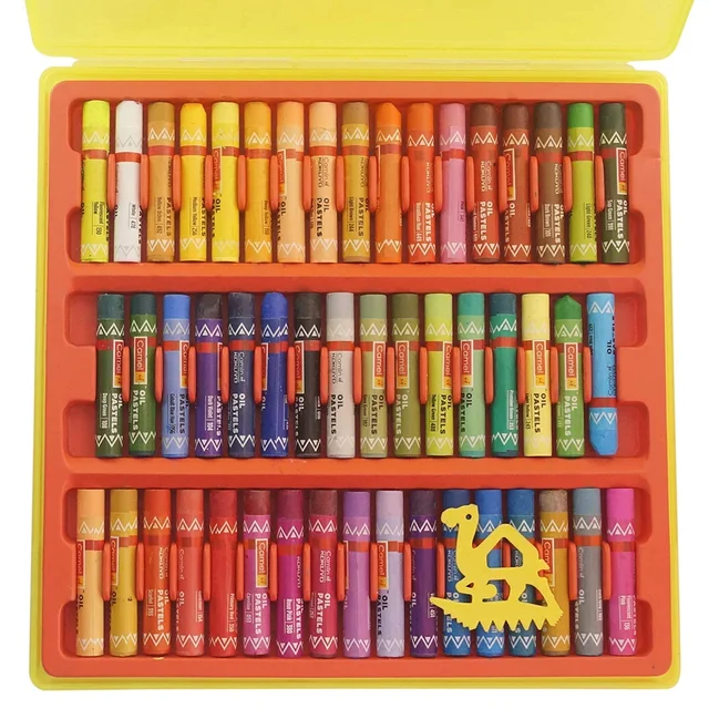 Camel Oil Pastels 50 Shade Plastic Box Pack