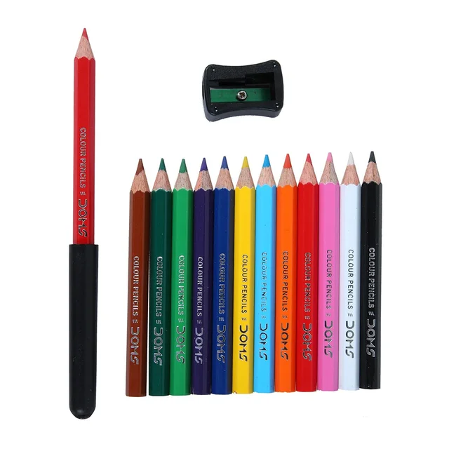 Doms Colour Pencils 12 Shades Half Size
