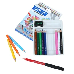 Doms Colour Pencils 12 Shades Half Size