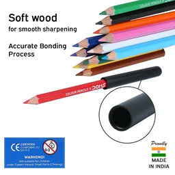 Doms Colour Pencils 12 Shades Half Size