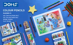 Doms Colour Pencils 12 Shades Half Size