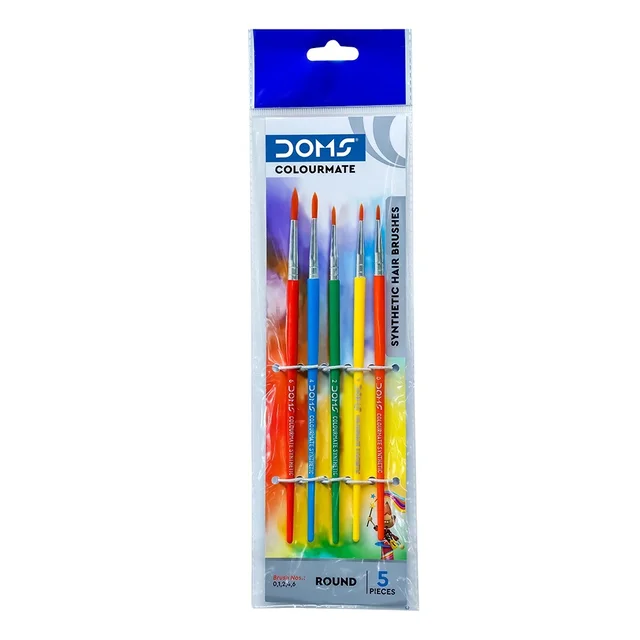 Doms ColourMate Synthetic Hair Brush Round Set