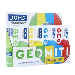 Doms Geomiti Mathematical Drawing Instruments Box & Geometry Box Red Colour Pack of 1