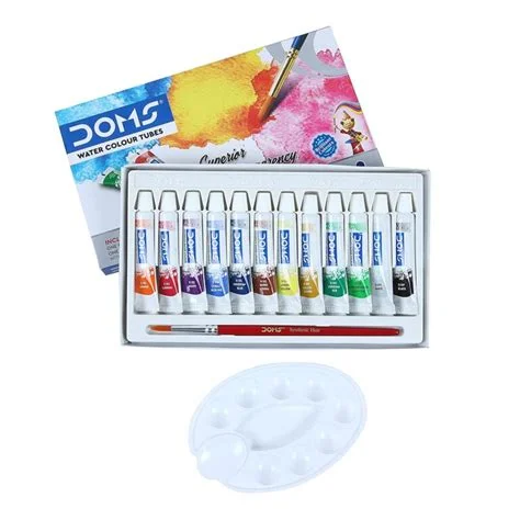 Doms Water Colour Tubes 12 Shades