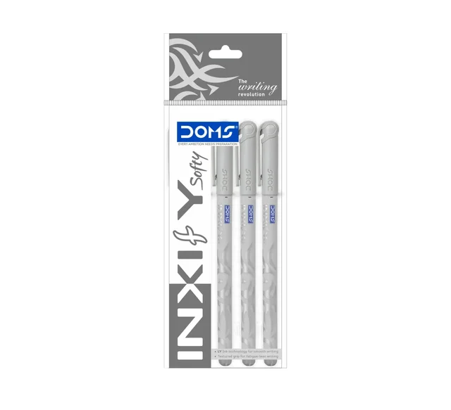 Doms Inxify Softy Ball Pen - 5 Pieces, Black