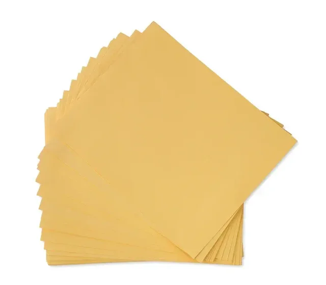 Trison Yellow Laminated Envelopes - 50 Pieces, 17 x 14 inch