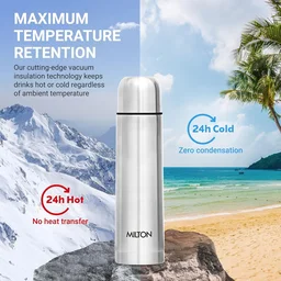 Milton Thermosteel 24 Hours Hot & Cold Water Bottle with Bag 1 Piece 350 ml