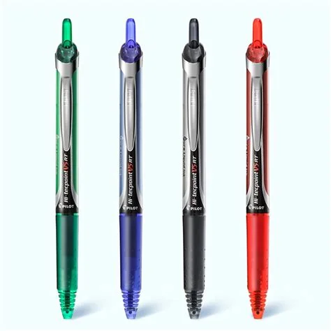 Pilot Hi Techpoint V7 RT Roller Ball Pen Blue, Black, Red, Green Pack of 4