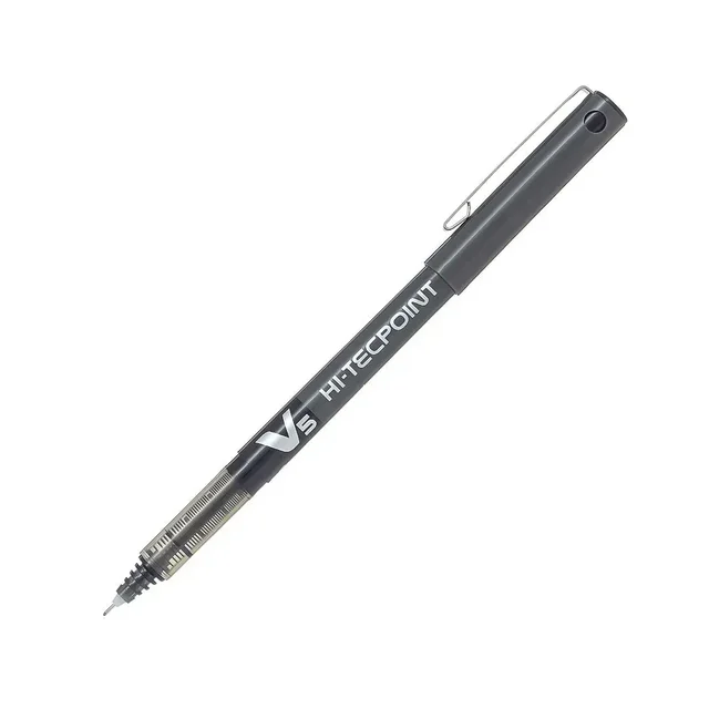 Pilot V5 Hi Tecpoint Liquid ink Roller Ball Pen - 1 Piece, Black