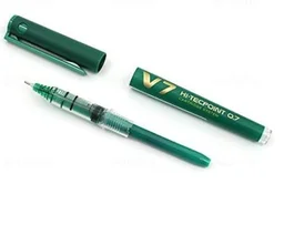 Pilot V7 Hi Tecpoint Cartridge System Roller Ball Pen Blue, Black, Red, Green Pack of 4