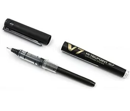 Pilot V7 Hi Tecpoint Cartridge System Roller Ball Pen Blue, Black, Red, Green Pack of 4