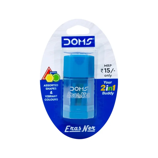 Doms ErasNer 2 in 1 Buddy Eraser & Sharpener - 5 Pieces