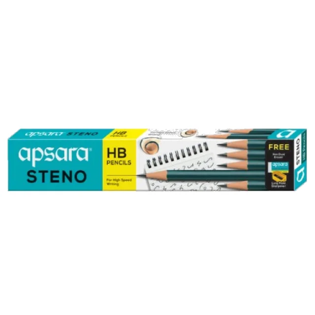 Apsara Steno HB Pencils Pack of 10 Pieces