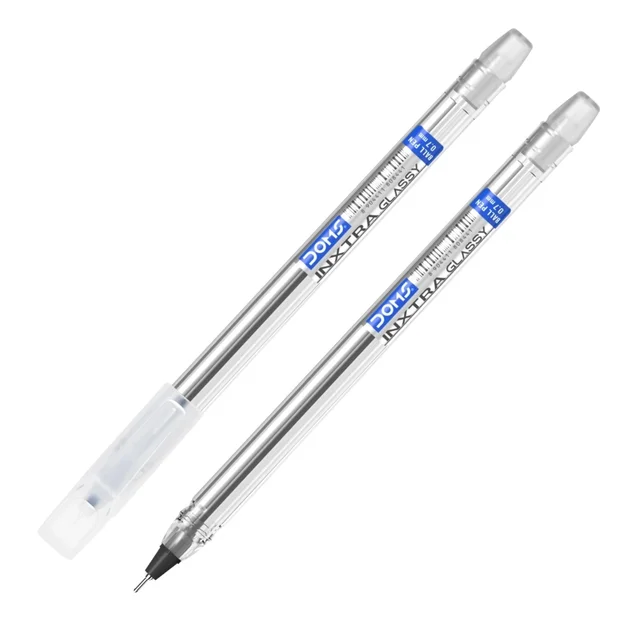 Doms Inxtra Glassy Ball Pen - 5 Pieces, Black
