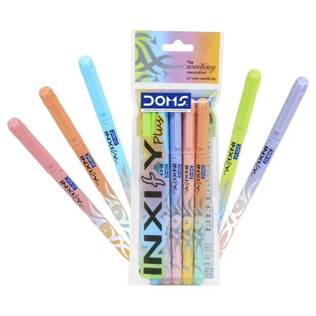 Doms Inxify Plus Ball Pen - 5 Pieces, Blue