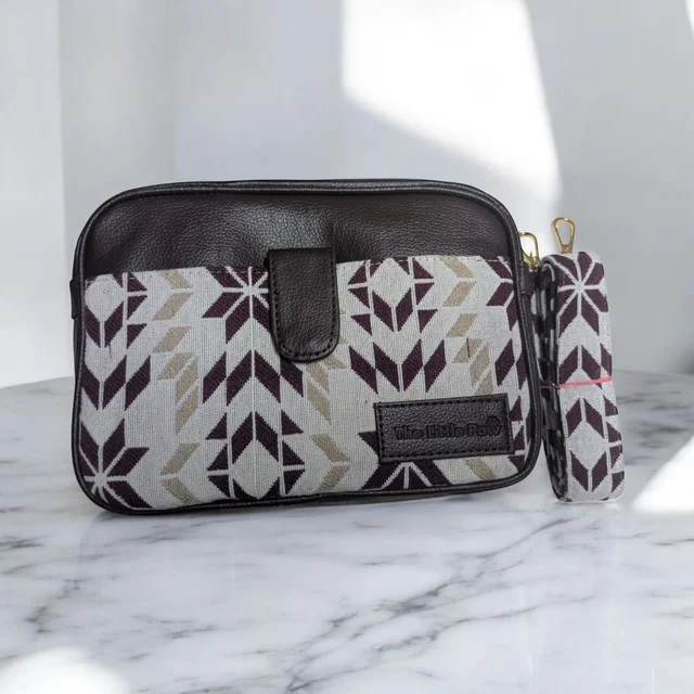 Boxy Sling With Jacquard Fabric Matching Sling
