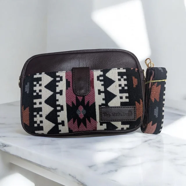 Boxy Sling With Jacquard Fabric Matching Sling
