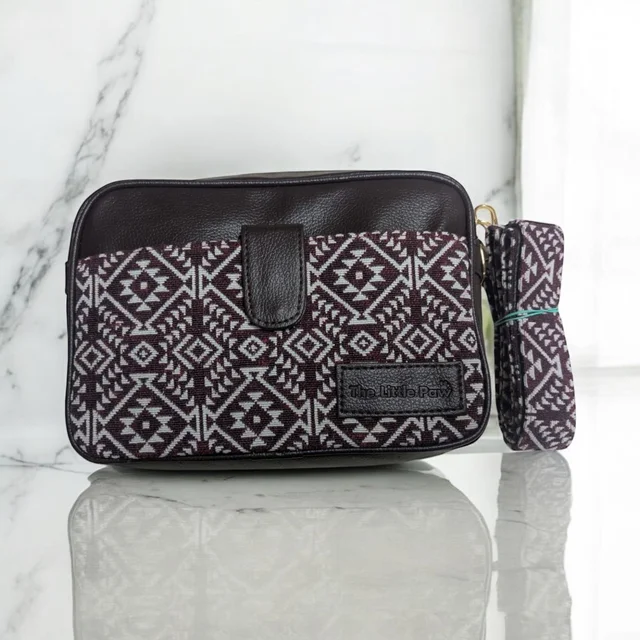 Boxy Sling With Jacquard Fabric Matching Sling