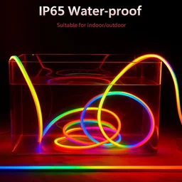 5M NEON STRIP, 5M RGB Neon LED Strip Light with USB & Remote | Color Changing Flexible Neon Rope Light for Room, TV, Gaming, Bedroom & Party Decoration (3735)