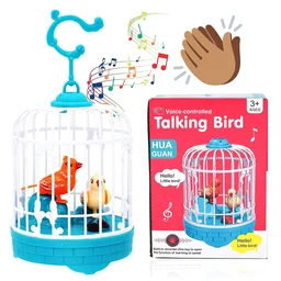 TALKING BIRDS, Talking Parrot Toy for Kids | Interactive Talking Bird with Voice Recording & Playback | Touch Activated Colorful Mimic Toy Gift(3765)