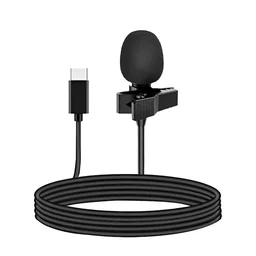 TYPE C MIC, Wired Type-C Lavalier Lapel Microphone | Clip-On Collar Mic with 1.5M Cable | Professional Voice Recording Mic for YouTube, Podcasts, Interviews & Smartphones(3762)