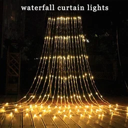 WATERFALL WW, Meteor Shower String Light 6 Feet × 10 Feet with 8 Modes Controller | Waterproof Decorative LED Curtain Light(0043)