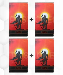 Shree Ram 3D Mobile Skin ( Premium Mobile Skins ) - 4 Piece