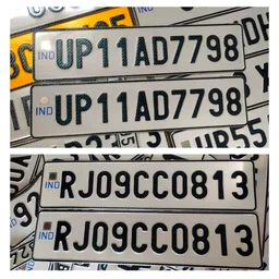 Car IND Number Plate - CAR, Only Back Side