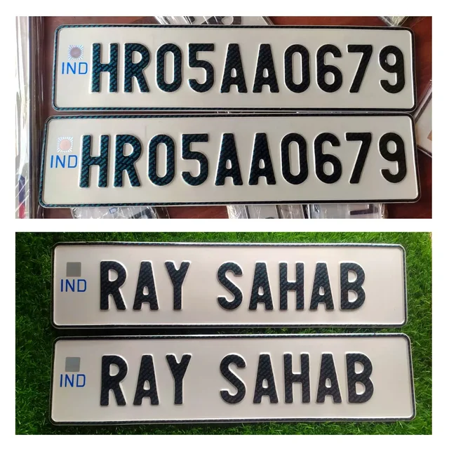 Car IND Number Plate - CAR, Only Back Side