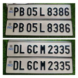 Car IND Number Plate - CAR, Only Front Side