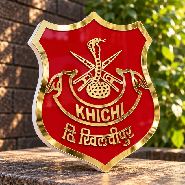 Trysticker Khichi Rajput Royal Premium Acrylic Plate | Red - 6 X 5 Inch | Mini