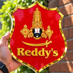 Trysticker Reddy's Royal Premium Acrylic Plate | Red - 6 X 5 Inch | Mini