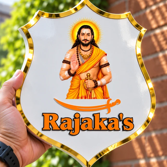 Trysticker Rajaka's Royal Premium Acrylic Plate | White - 6 X 5 Inch | Mini